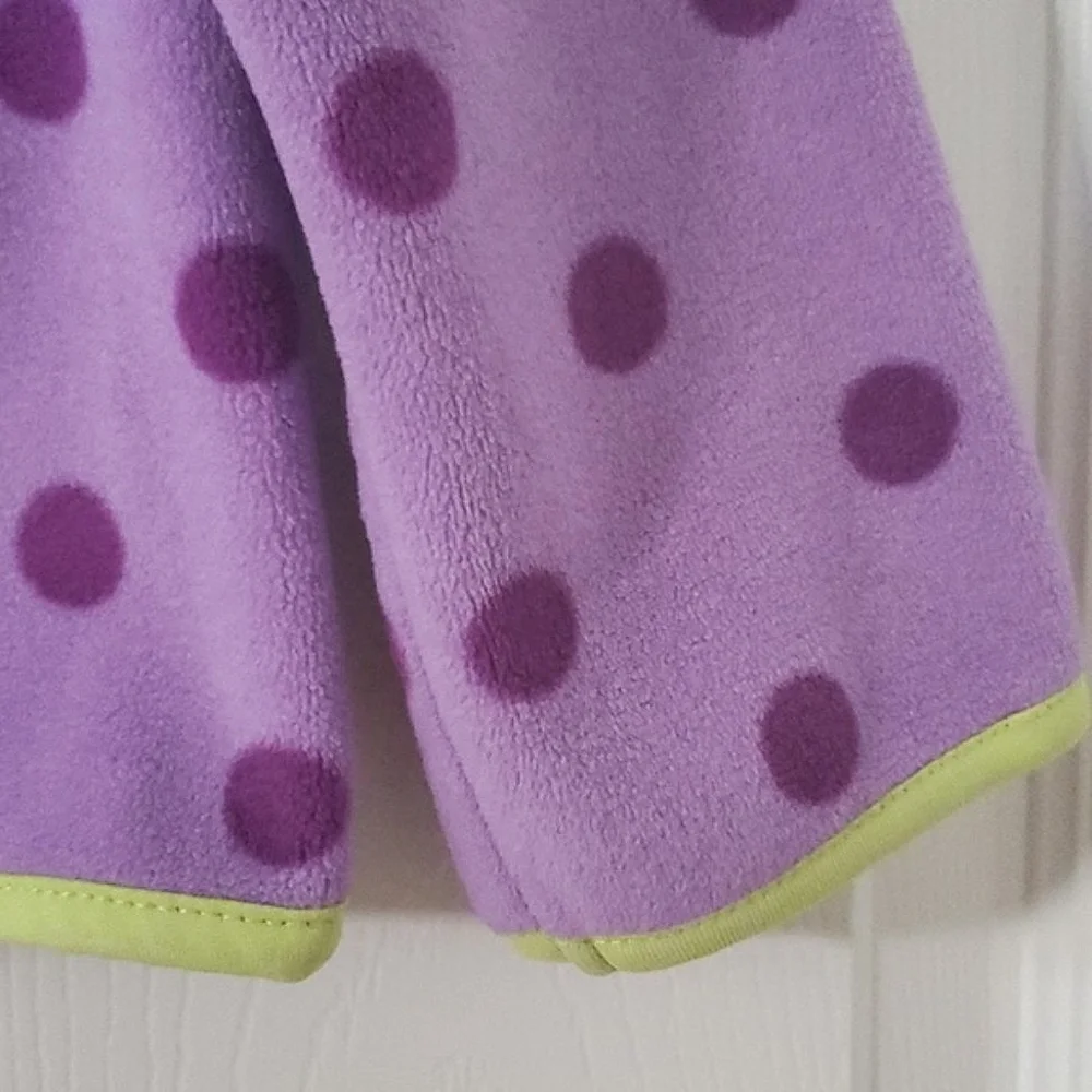 Gymboree Lavender & Purple Polka Dot with Lime Green Trim Jacket Toddler 2T-3T - Picture 5 of 8